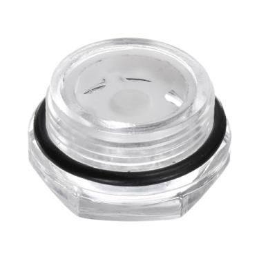 Imagem de HARFINGTON Vidro de visão de óleo para compressor de ar M26 x 1,5 mm macho rosqueado medidor de nível de líquido cabeça sextavada janela indicadora de óleo com anel de vedação para acessórios de