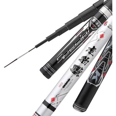 Imagem de Vara de pesca Vara de pesca super dura e poderosa Vara de pesca telescópica de fibra de carbono Pesca de carpa de água doce-4.8M-19 Dureza Vara de pesca telescópica, Dureza 3.9M-19