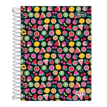 Imagem de Agenda 2025 Espiral Diária Pepper Frutas Feminina Tilibra