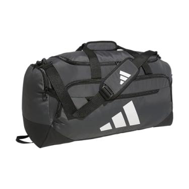 Imagem de Adidas Bolsa esportiva Defender 5.0, bolsa esportiva de viagem durável para homens e mulheres, Cinza escuro da equipe, Medium (59L), Bolsa esportiva Defender 5.0, bolsa esportiva de viagem durável
