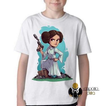Imagem de Camiseta Infantil ou adulto  Star Wars Mini Princesa Leia Blusa Crianç