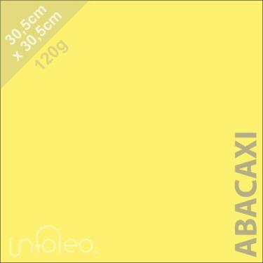 Imagem de Papel 120 gramas 30,5x30,5cm Abacaxi Candy Color Plus - 10 unidades