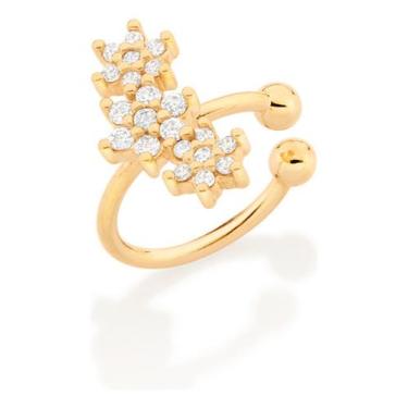 Imagem de Brinco Piercing De Pressão Formado Por 3 Fl 526975 - ROMMANEL, Branco,