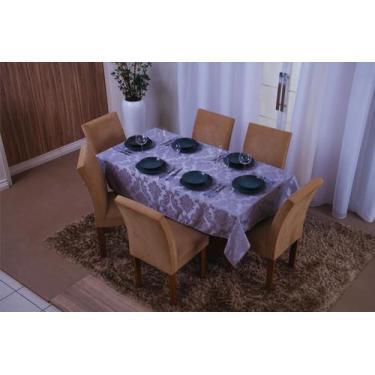Imagem de toalha de mesa retangular 8 lugares jacquard 1,35x2,60 - BF confeccoes
