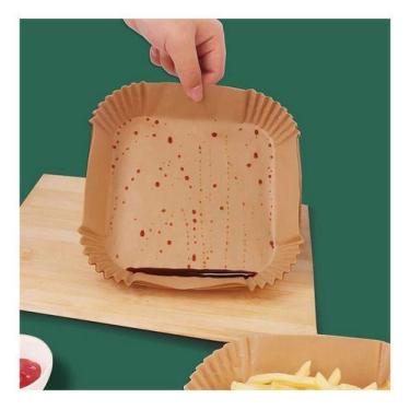 Imagem de Kit 50 Forma De Papel Quadrada Descartável Air Fryer - oem
