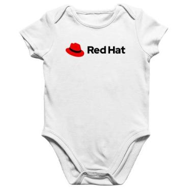 Imagem de Body Bebê Algodão Red Hat Linux Logo - Foca na Moda, Branco, G