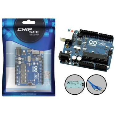 Imagem de Placa Robótica Uno Dip Atmega328p R3 - Alta Qualidade - CHIPSCE
