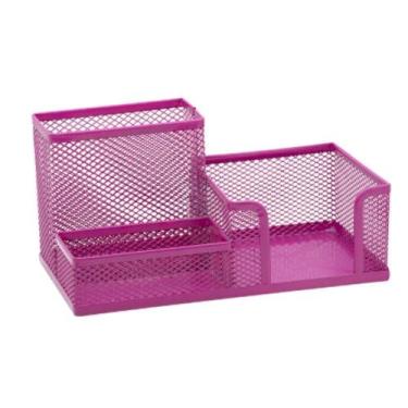 Imagem de Organizador de Mesa Porta Lápis e Caneta Aramado - BRW, ROSA