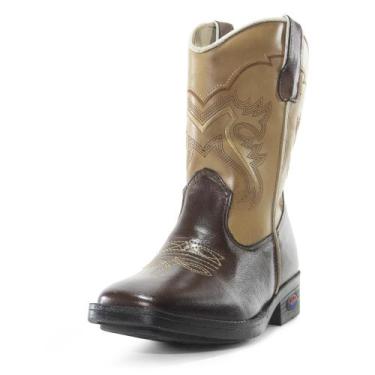 Imagem de Bota Infantil Modelo Country Bordado Cano Bordado Fakcini - 551 - Café