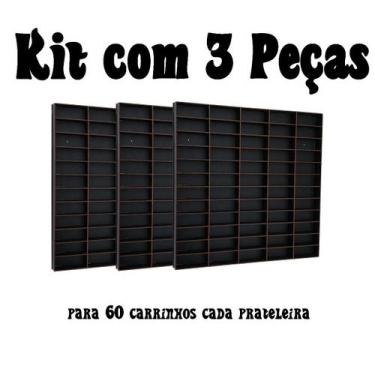 Imagem de 3 Unidades Porta Carrinho Miniaturas Estante Expositor Mdf - Mdf Store