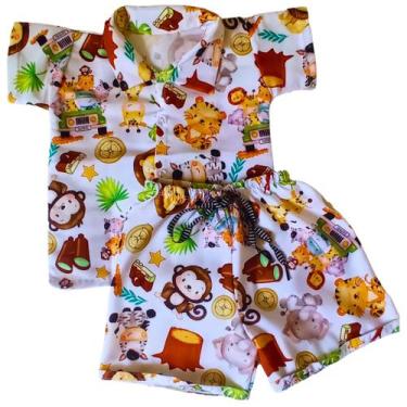 Imagem de Conjunto mauricinho Bolofofo, roupa de Menino bebê camisa short festa 