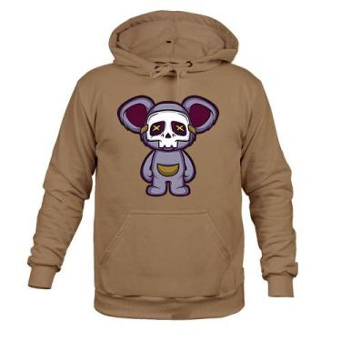 Imagem de Moletom 100% Algodão Canguru Ratinho Caveira - Surprass, Bege, M