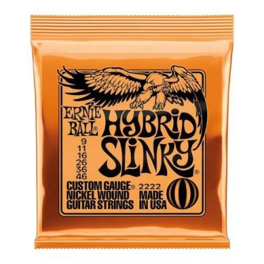 Imagem de Encordoamento Para Guitarra 009 Hybrid Slinky Níquel Ernie Ball