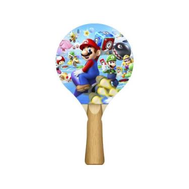 Imagem de Raquete para Tênis de Mesa 24,5x13,5 Kit 10un Mdf Madeira Adesivado - 