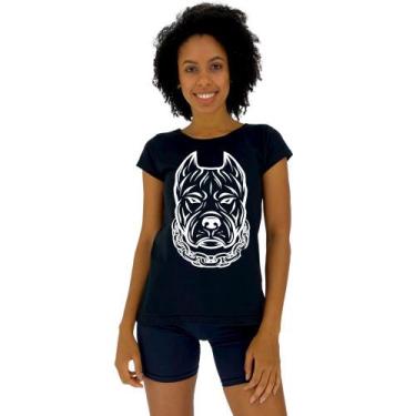 Imagem de Camiseta Babylook Feminina MXD Conceito Pitbull Gangster, Feminino, GG