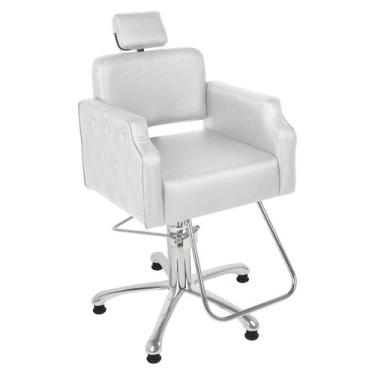 Imagem de Cadeira Cabeleireiro Paris - Encosto Fixo - CC&S, Branco