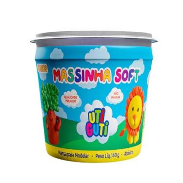 Imagem de Massinha Soft Utiguti Pote 140g Azul Claro - Uti Guti