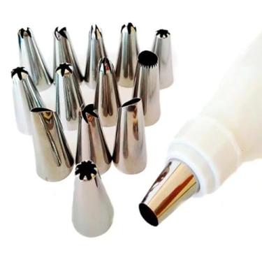 Imagem de Kit Decorador para Bisnaga com 12 Bicos de Confeitar