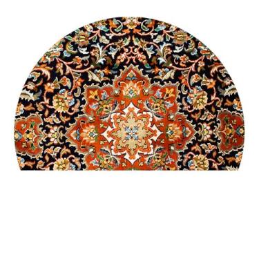 Imagem de Tapete redondo abstrato para sala de estar tapetes macios para sala de jantar embaixo da mesa, tapete antiderrapante para entrada de escritório e cozinha (flor 09,100 x 150 cm)