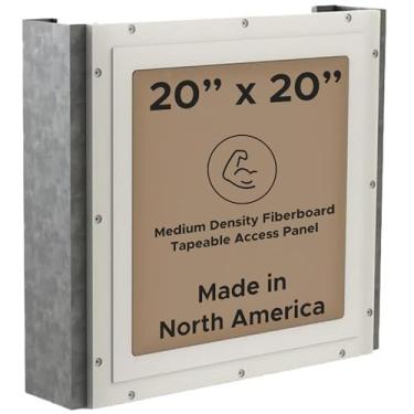 Imagem de Melhor painel de acesso de parede de 50,8 cm x 50,8 cm para moldura de drywall de 1,27 cm, porta de acesso de painel de fibra de densidade média sem dobradiças, painel praticamente invisível instalado