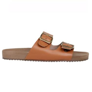 Imagem de Sandália Flat Rasteira Chinelo Feminino Sensação Do Momento Birken Caramelo (Caramelo, BR, Adulto, Numérico, 42)