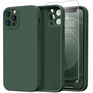 Imagem de Kiresen Capa projetada para iPhone 15 Pro – Proteção aprimorada para câmera – Forro interno de microfibra macia – Capa protetora de silicone líquido à prova de choque de 6,1 polegadas para homens,