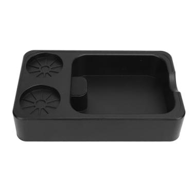 Imagem de Organizador da Caixa de Batida do café, Base Universal do Suporte da Calcadeira do café Espresso Acessórios Caixa do Organizador para Bancada (BLACK)