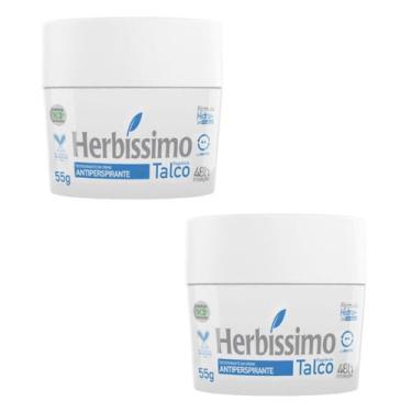 Imagem de Kit 2 Desodorante Creme Talco Herbíssimo 55G - Dana - Dana Cosméticos