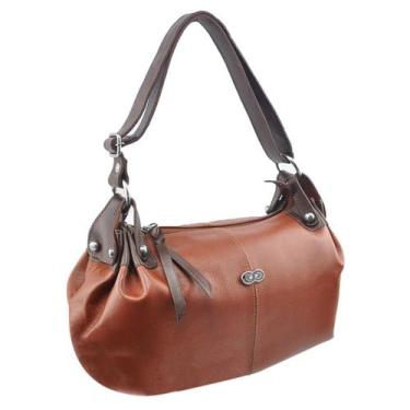Imagem de Bolsa de Ombro Hobo em Couro 2354 Galvani, Pinhão com café