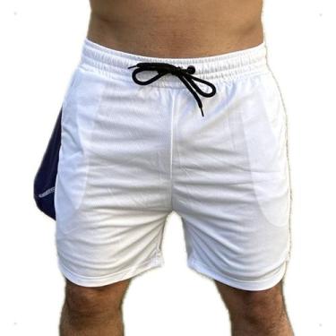 Imagem de Bermuda Masculina Dry Fit Premium Treino Academia Shorts - MPR, Branco