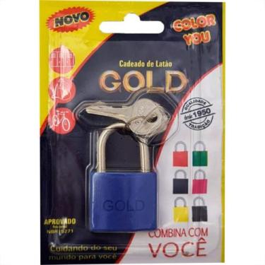 Imagem de Cadeado Gold Color 25 Azul