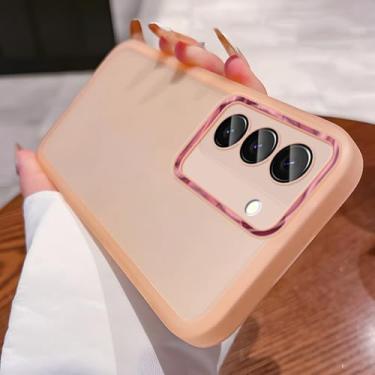 Imagem de Lente transparente câmera película protetora caso de telefone para samsung galaxy s24 s23 s22 plus ultra s21fe m55 a15 capa de silicone transparente, rosa, a24