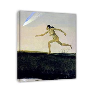 Imagem de Impressões de Andrew Wyeth - pinturas famosas impressas em tela - "Omen" - reprodução em tela - pronto para pendurar quadros de arte de parede em tela para decoração de sala de estar 30 x 35 cm (12 x