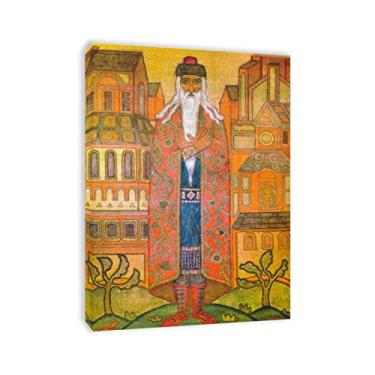 Imagem de Nicholas Roerich Famosa reprodução de pinturas a óleo em tela (o proprietário) pôsteres e impressões prontas para pendurar arte de parede em tela imagens de paisagem para sala de estar 80 x 110 cm