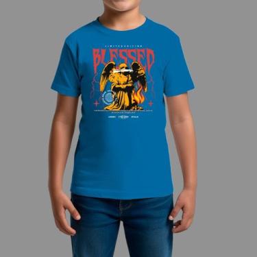 Imagem de Camisetas Infatil Streetwear Moda De Rua Manga Curta Gola Redonda Ange