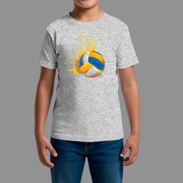 Imagem de Camiseta Infatil Algodão Moda De Rua Confortável Gola Redonda Voley Co
