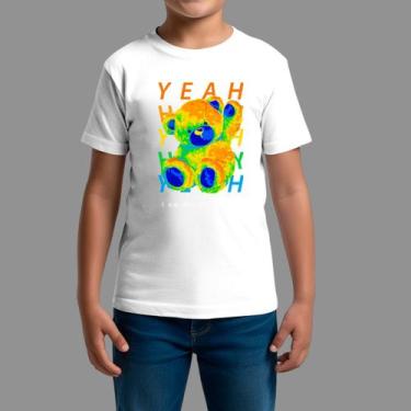 Imagem de Camisetas Infatil Algodão Casual Gola Redonda Yeah - RodLiwes, Branco,