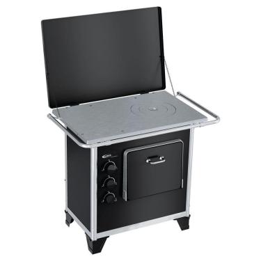 Imagem de Fogão A Gás Modelo A Lenha Gabine Preto Para Apartamento E Casa Clarice