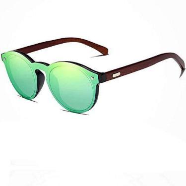 Imagem de Óculos de Sol Artesanal Design Madeira  Proteção Polarizados UV400 - K