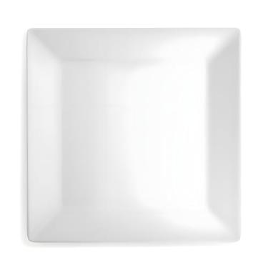 Imagem de Q Squared Prato de jantar quadrado de diamante, 26 cm, melamina, branco