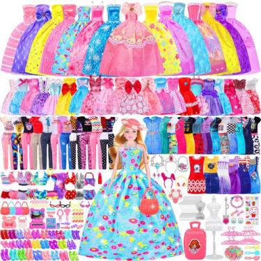Imagem de Roupas e Acessórios para Bonecas MINIFUN - Kit com 342 Peças