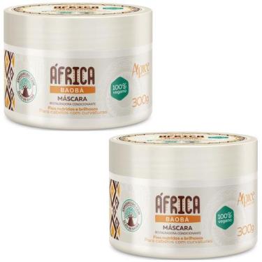 Imagem de Kit 2 Mascara Restauradora Capilar África Baobá Nutrição Cabelos Com C