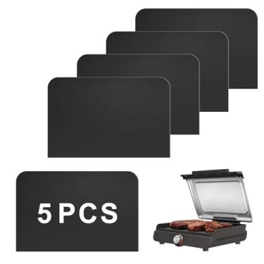 Imagem de 5 peças de forros reutilizáveis compatíveis com Ninja Sizzle GR101, tapetes antiaderentes de teflon para acessórios de chapa elétrica interna