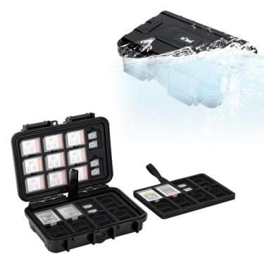 Imagem de KIWIFOTOS 114 compartimentos para cartão de memória SD CF IP67 à prova d'água à prova de choque para cartão TF SD XQD CFexpress Type-B para 76 Micro SD + 22 SD + 16 cartões CF-B/XQD