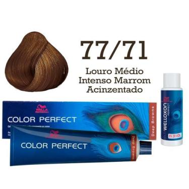 Imagem de Coloração Color Perfect 77.71 Louro Médio Intenso Marrom Acinzentado O