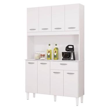 Imagem de Cozinha Kit Cassia 8 Portas Branco - Poquema