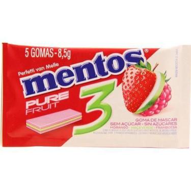 Imagem de Goma de Mascar Mentos Pure Fruit 3 5 Unidades - Perfetti