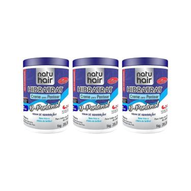 Imagem de Creme Para Pentear Natuhair 1K D-Pantenol - Kit Com 3Un