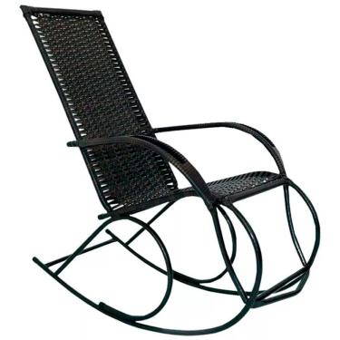 Imagem de Cadeira De Balanço Para Jardim, Edícula Trama Preto