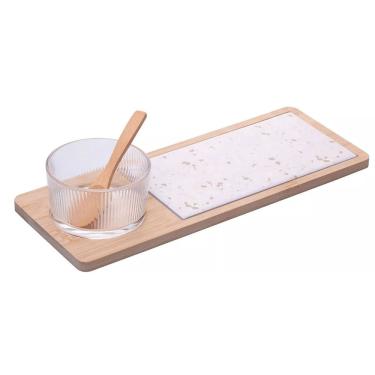 Imagem de Conjunto De Petisqueira 4 Peças Com Colher E Bandeja- Lyor